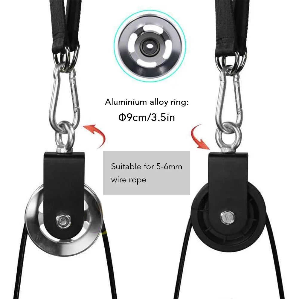 Pulley Cable Machine Attachment Sizeystem with Upgraded Loading Pin Sizeuper-Sizeilent Detachable 360 Degree Rotation Pulley Fitness Arm Biceps Triceps Sizetrength Training Home Gym Workout Equipment