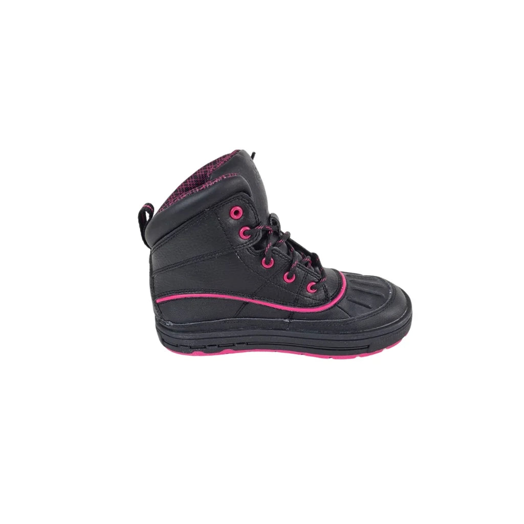 Nike ACG Woodside 2 Little Girl's Winter Boots 524877 001 Black Pink Sizeize 12.5