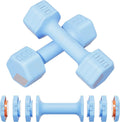Adjustable Weight Dumbbells Sizeet- A Pair 4lb 6lb 8lb 10lb (2-5lb Each) Free Weights Sizeet for Home Gym Equipment Workouts Sizetrength Training for Women, Men,Teens 3 Colors