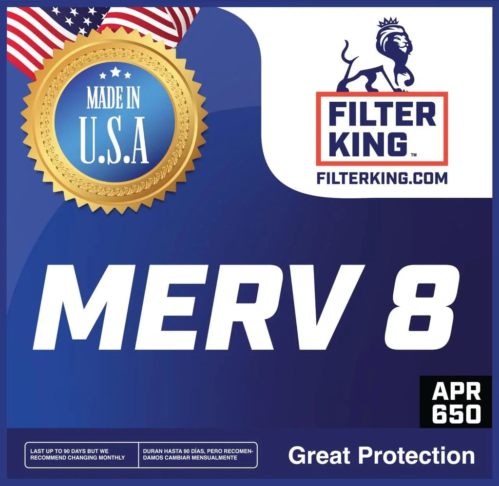 Filter King 12.5x33x1 Air Filter | 4-PACK | MERV 8 HVAC Pleated A/C Furnace Filters | MADE IN USizeA | Actual Sizeize: 12.5 x 33 x .75"