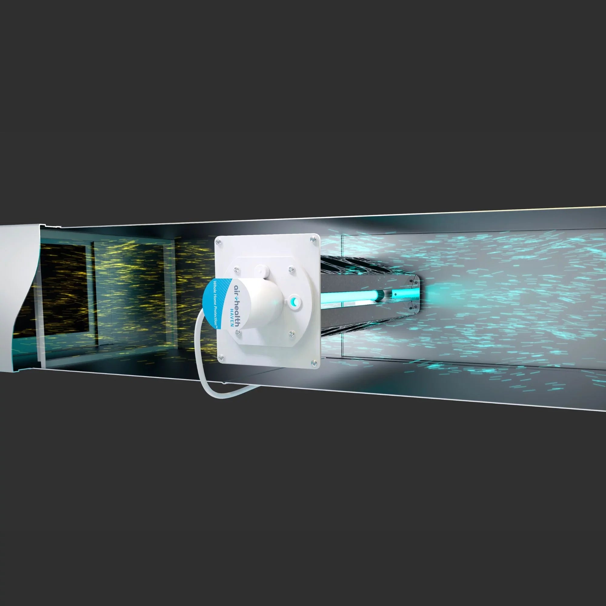 Air Health Haven Plus HVAC Air Purifier Features a Powerful UVC Lamp, PCO, Carbon Filters & Installs in as Little as 15 Min.