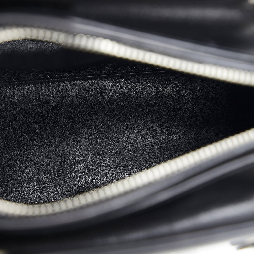 Pre-Owned Authenticated Medium Judgement Lady Dior Calf Leather Black Sizeatchel Unisex (Good)