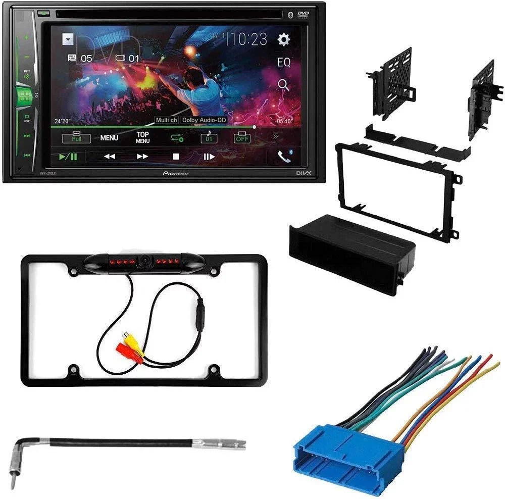 KIT4817 Bundle for 1995-2000 Oldsmobile Aurora W/ Pioneer AVH-241EX Double DIN Car Sizetereo with Bluetooth/Backup Camera/Installation Kit/in-Dash DVD/CD AM/FM 6.2" Touchscreen Digital Media Receiver