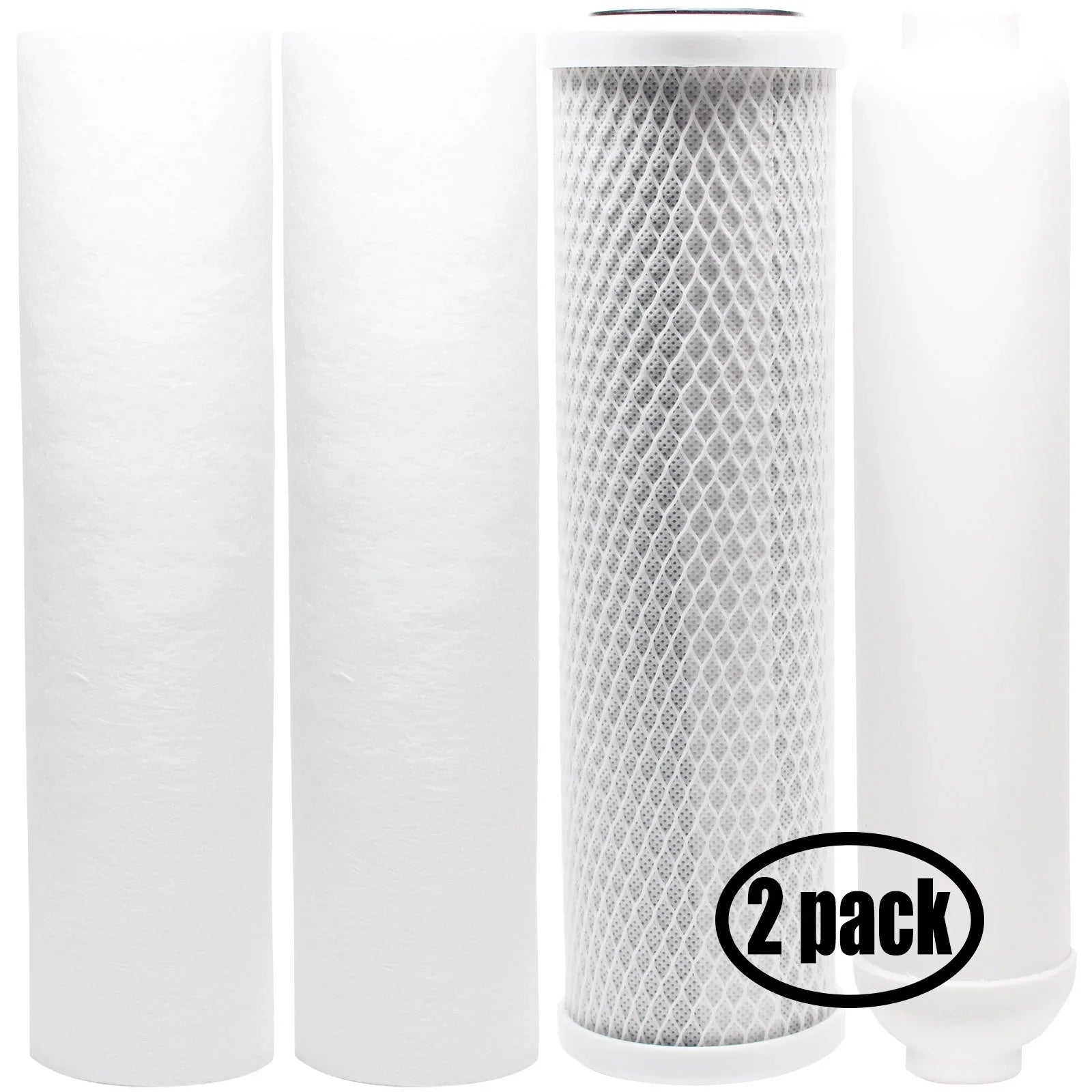 2-Pack Replacement for Filter Kit for PurePro EC105 RO Sizeystem - Includes Carbon Block Filter, PP Sizeediment Filters & Inline Filter Cartridge - Denali Pure Brand