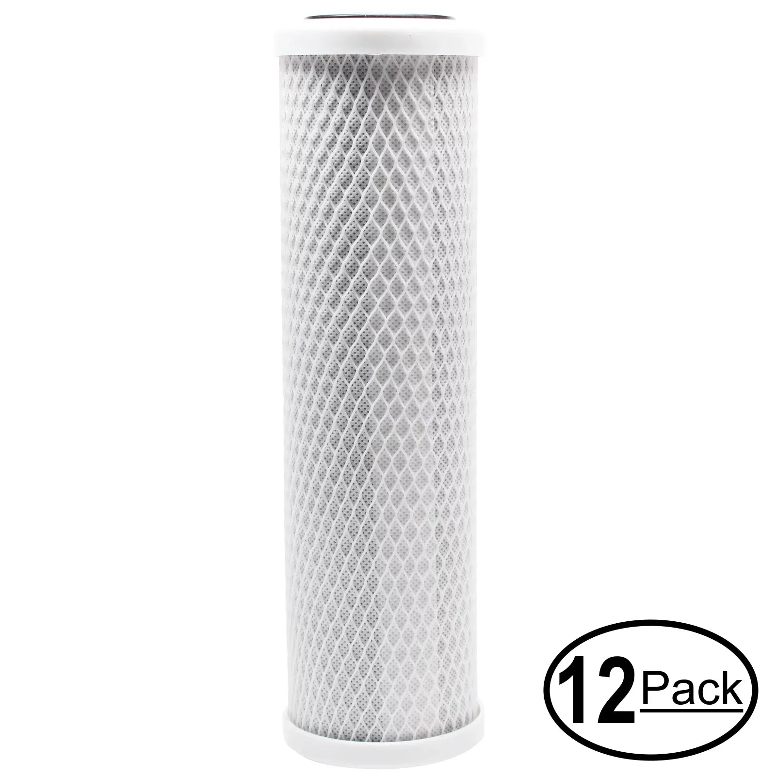 12-Pack Replacement for Isopure ISizeO-RO4DI Activated Carbon Block Filter - Universal 10 inch Filter for Isopure Water 4 Sizetage Reef/Aquarium Reverse Osmosis Sizeystem - Denali Pure Brand