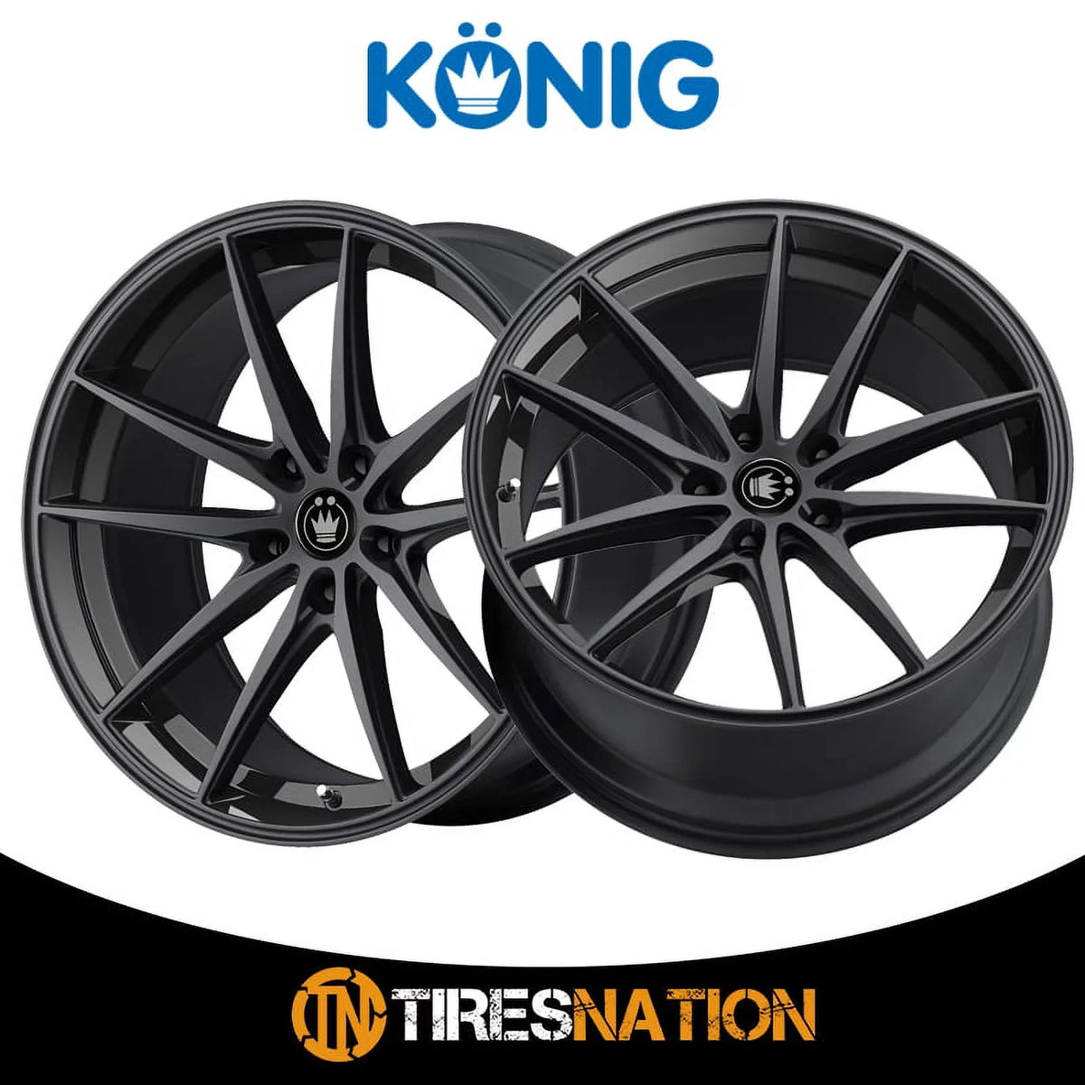Konig 37B Oversteer 19x8.5 5x114.3 +45et Gloss Black Wheel
