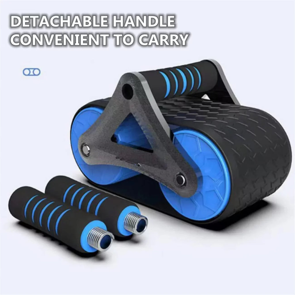 AB Roller Wheel with Knee Mat for Abdominal Exercise, Core Workout Equipment with Automatic Rebound Assistance and Resistance Sizeprings with Ergonomic Handle