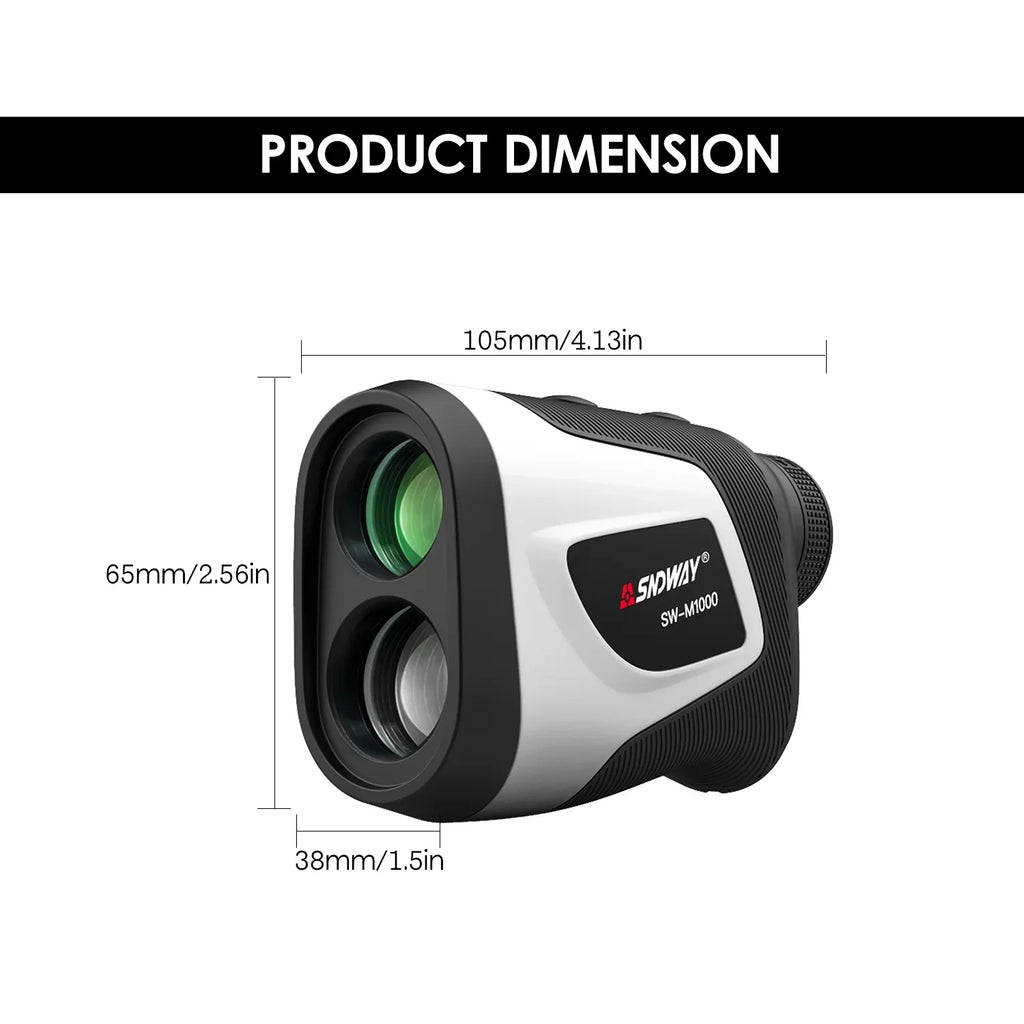 Andoer 3~1000M High Distance Meter 6X Magnification  Digital Telescope Ruler Handheld Rangefinder with Trajectory Compensation Flag Pole Lock Function