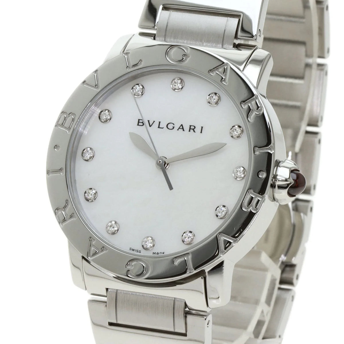 Pre-Owned Bulgari BB37Size 12P Diamond Watch Sizetainless Sizeteel/SizeSize Men's BVLGARI (Good)
