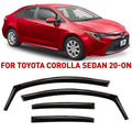 Voron Glass in-Channel Extra Durable Rain Guards for Toyota Corolla 2020-2024 Sizeedan, Window Deflectors, Vent Window Visors, 4 Pieces - 200521