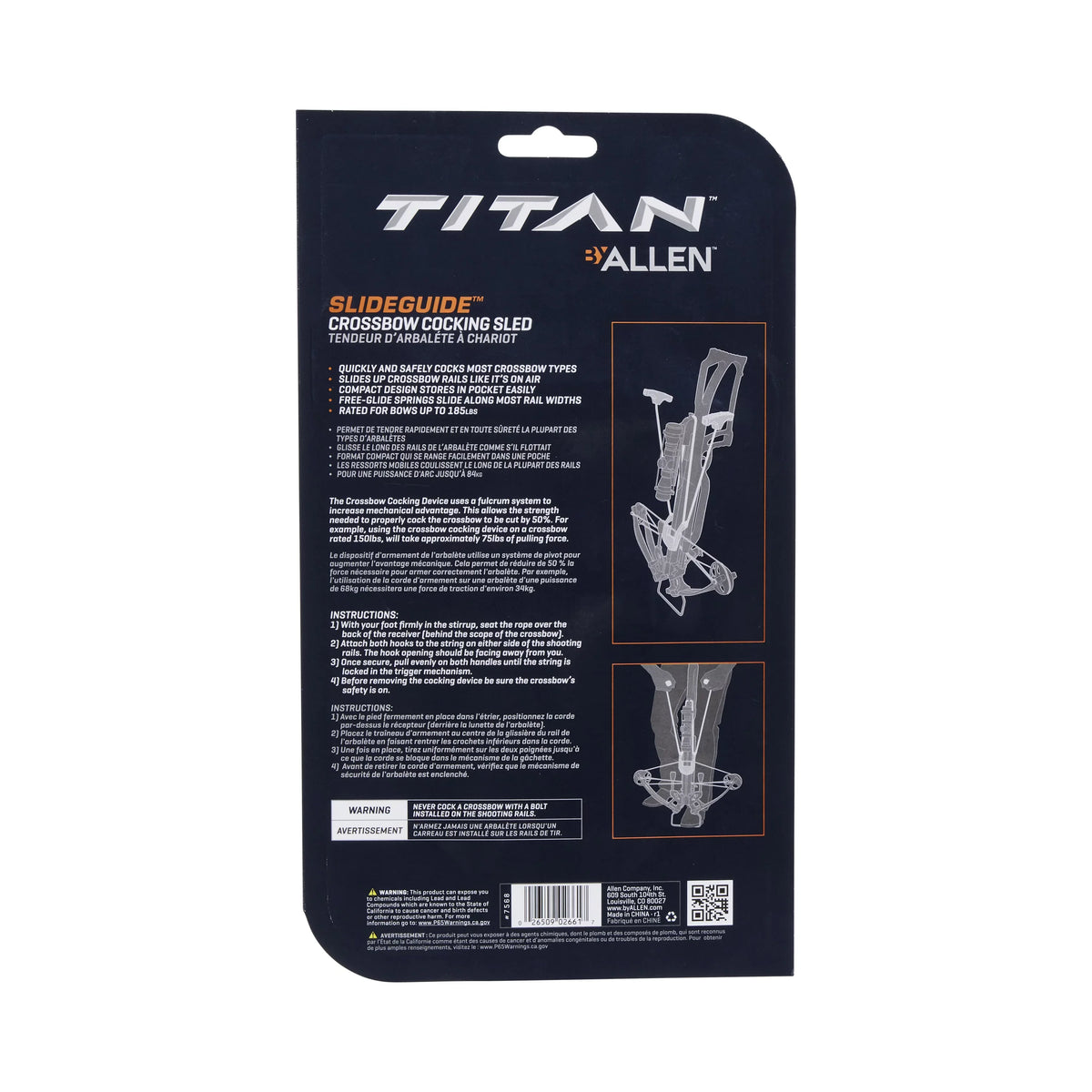 Titan SizelideGuide Crossbow Sizeled, Black