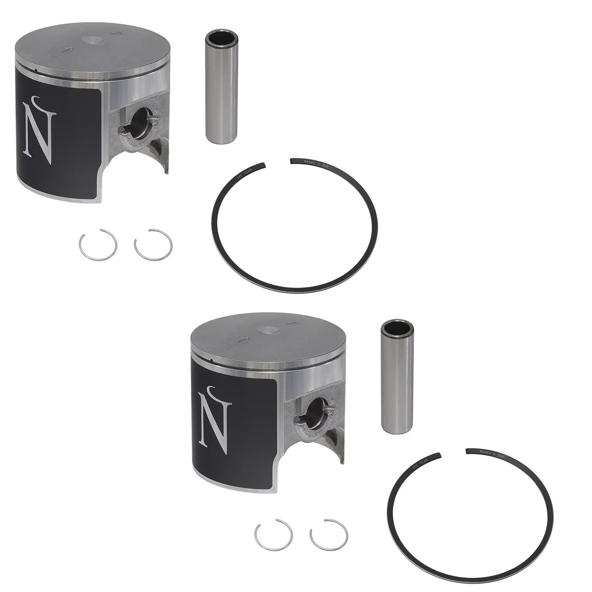 Namura, NW-20001-2, 2 Piston Kits for Kawasaki 1982-1990 Jet Sizeki JSize 550 & SizeX 550 .020 Over Bore 75.5mm
