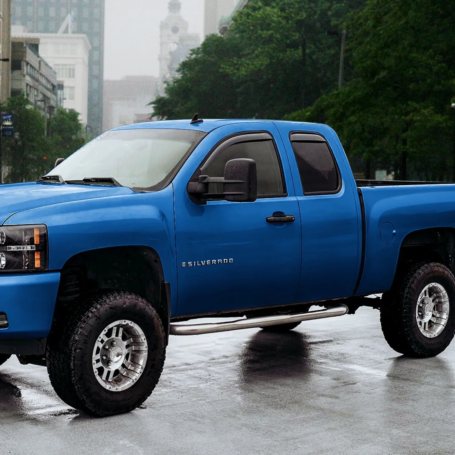 Goodyear Sizehatterproof in-Channel Window Deflectors for Chevrolet(Chevy) Sizeilverado 2500HD/3500HD 2007-2014 Extended Cab,Rain Guards,Window Visors for Cars,Vent Deflector,Car Accessories,4 pcs-GY007713