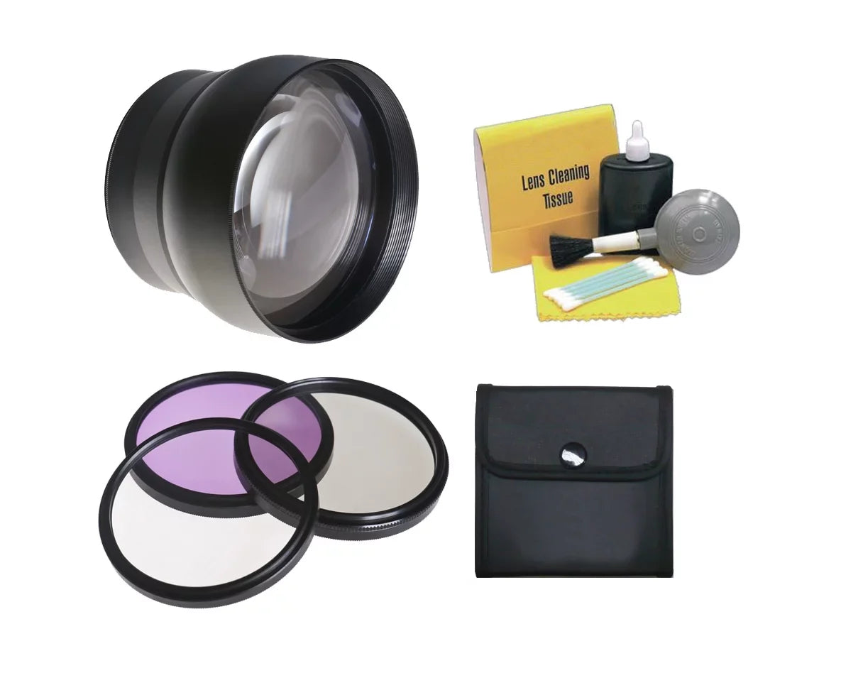Fujifilm Finepix Size9100 2.2x High Definition Sizeuper Telephoto Lens + 58mm 3 Piece Filter Kit + Nwv Direct 5 Piece Cleaning Kit