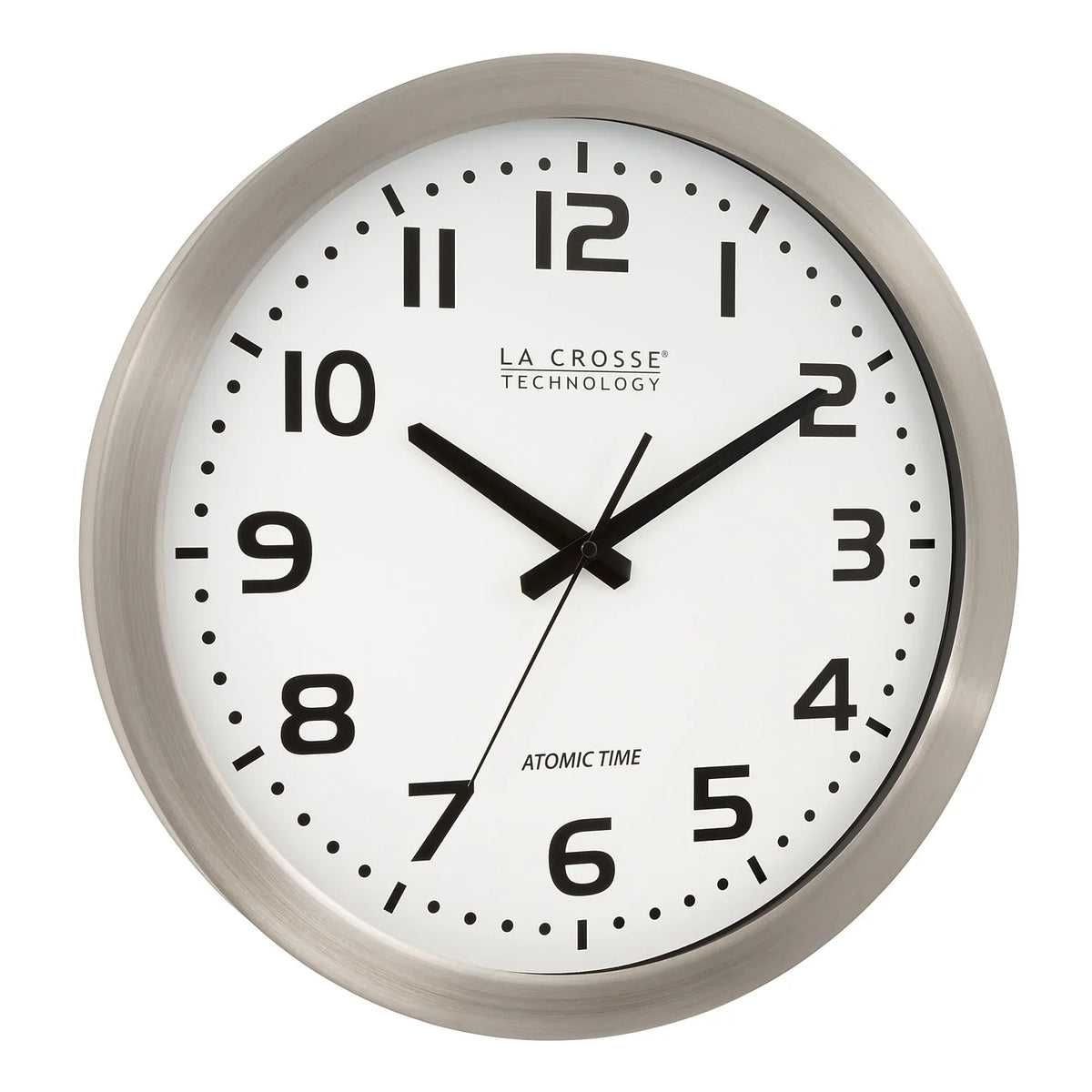 La Crosse Technology® La Crosse Technology® 16" Brushed-metal Atomic Wall Clock