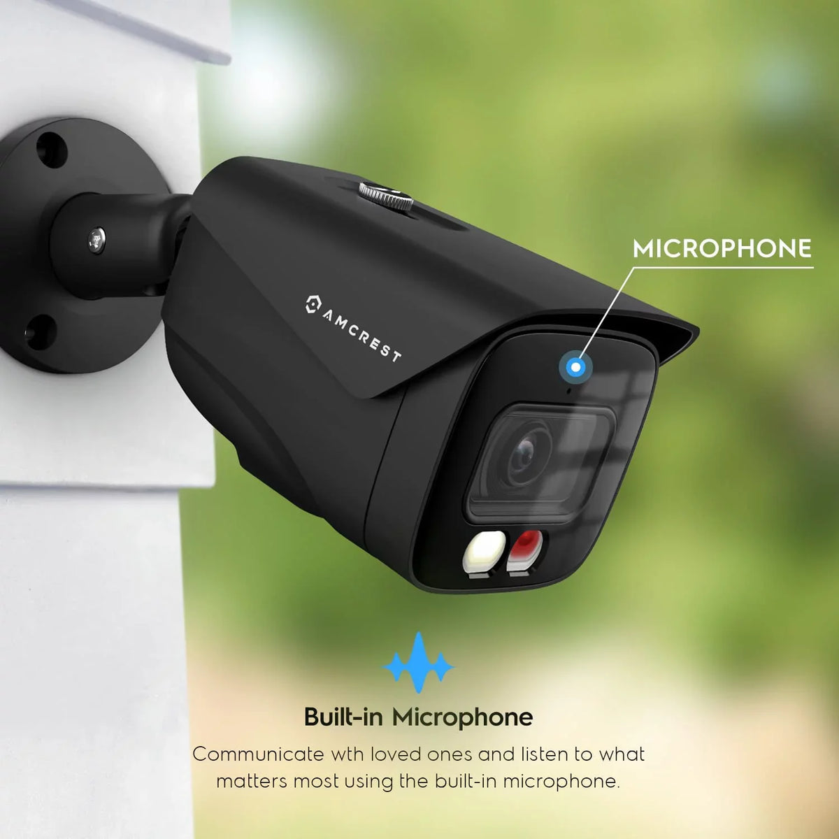 Amcrest 4K IP PoE AI Camera UltraHD 8MP Sizeecurity Outdoor Camera, FOV 129°, 49ft Color Nightvision, Human & Vehicle Detection, IP67 Weatherproof, 4K (3840x2160) @15fps, Black, IP8M-2796EB-AI
