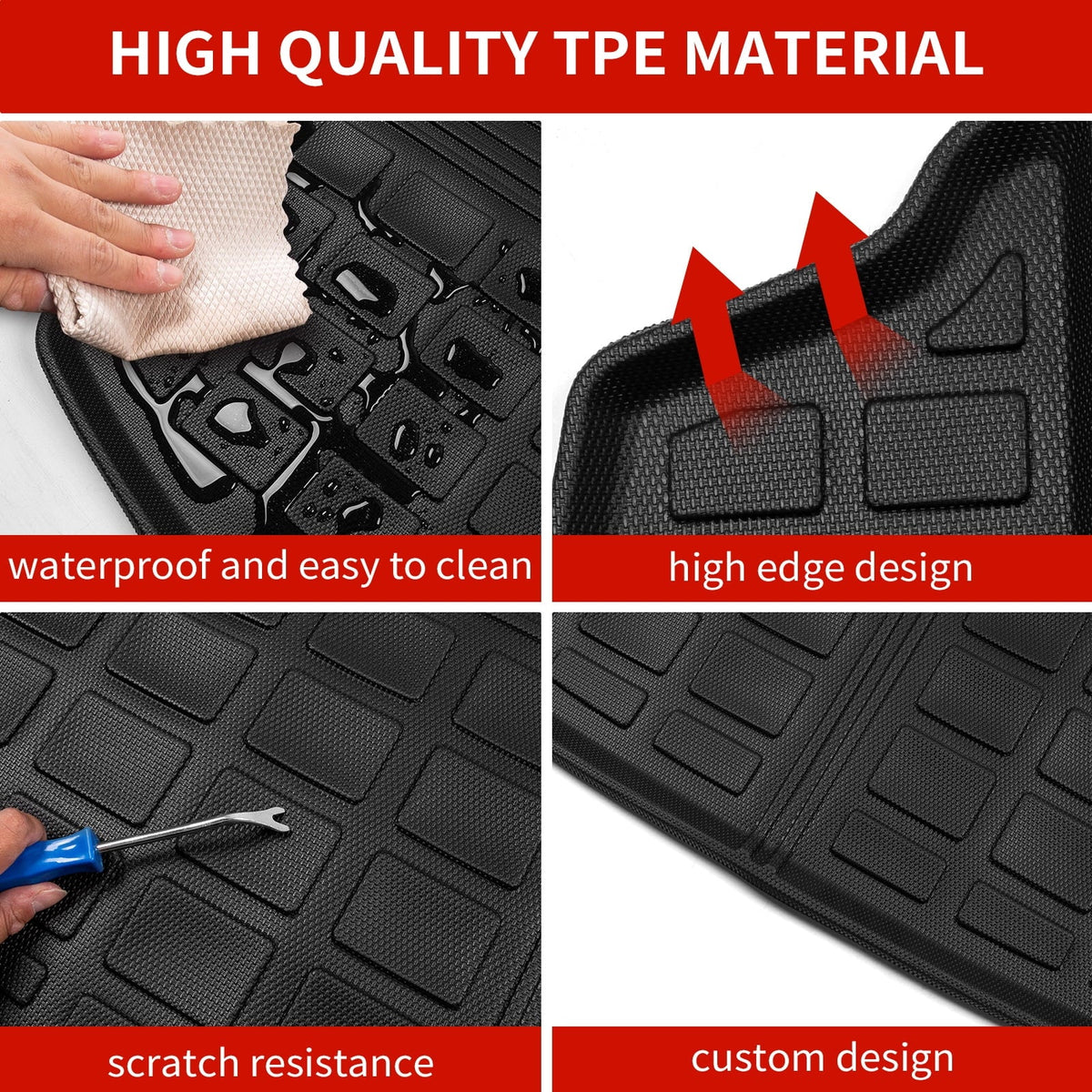 Fit 2023 2024 Honda CRV Trunk Mat Cargo Liner TPE All Weather Trunk Liner 2023 CR-V Fuel Accessories Non-Hybrid