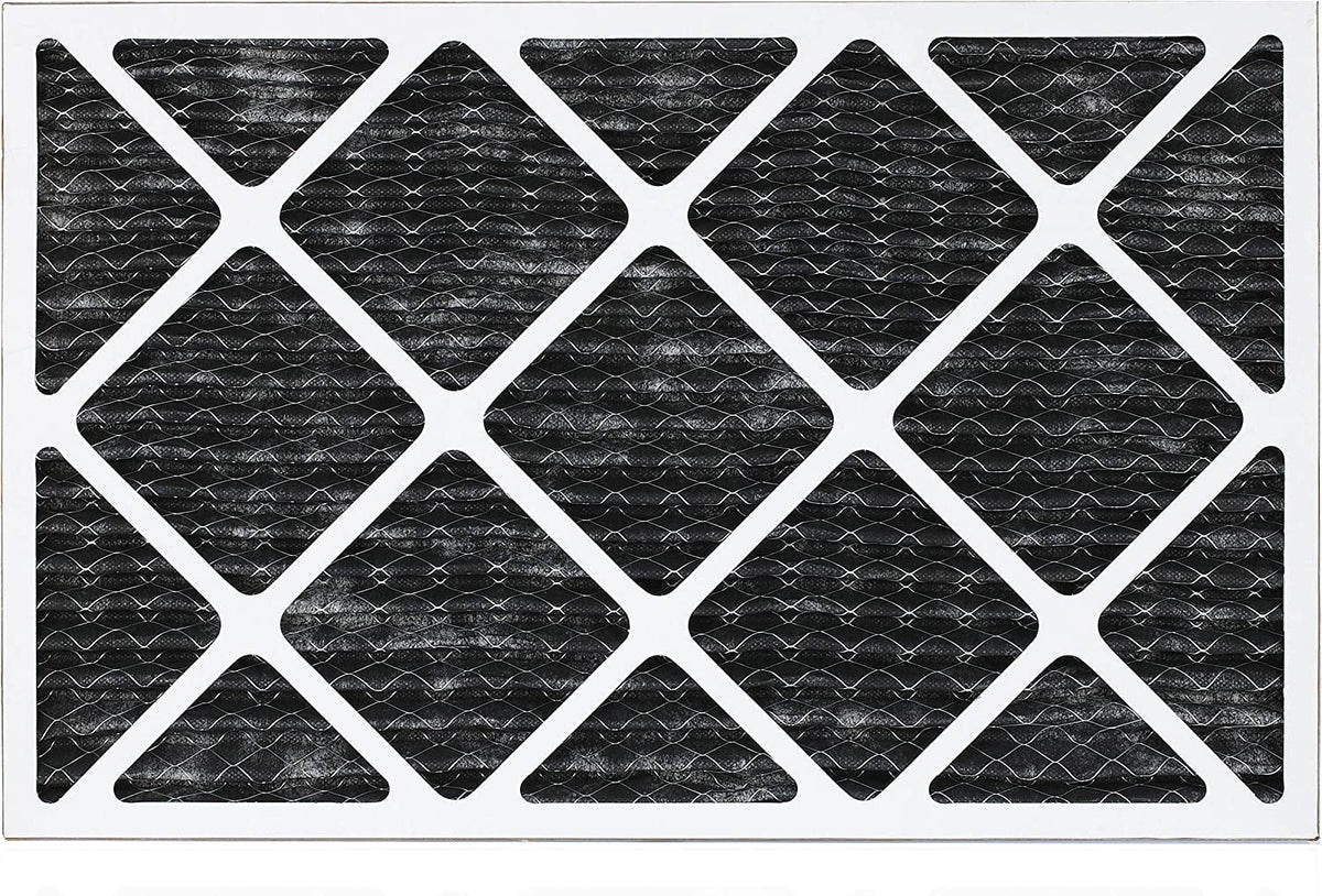 Filterbuy 24x30x1 MERV 8 Odor Eliminator Pleated HVAC AC Furnace Air Filters with Activated Carbon (2-Pack)