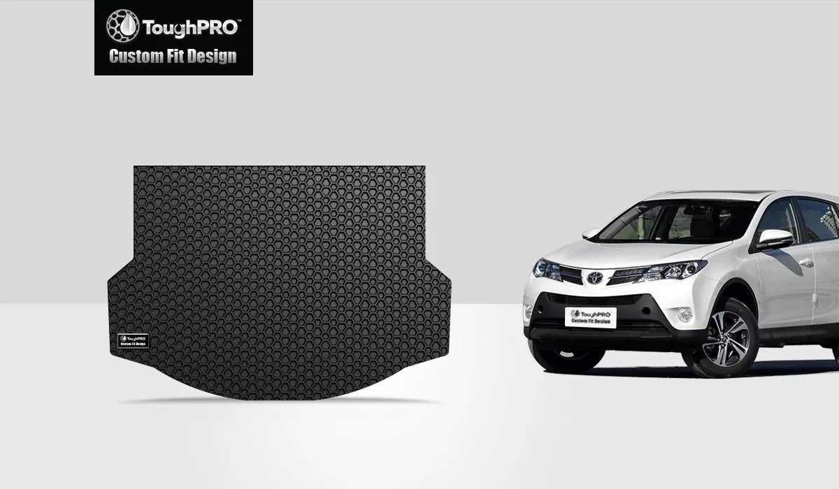 ToughPRO - Cargo Mat Compatible with TOYOTA RAV-4 - All Weather Heavy Duty (Made in USizeA) - Black Rubber - 2014