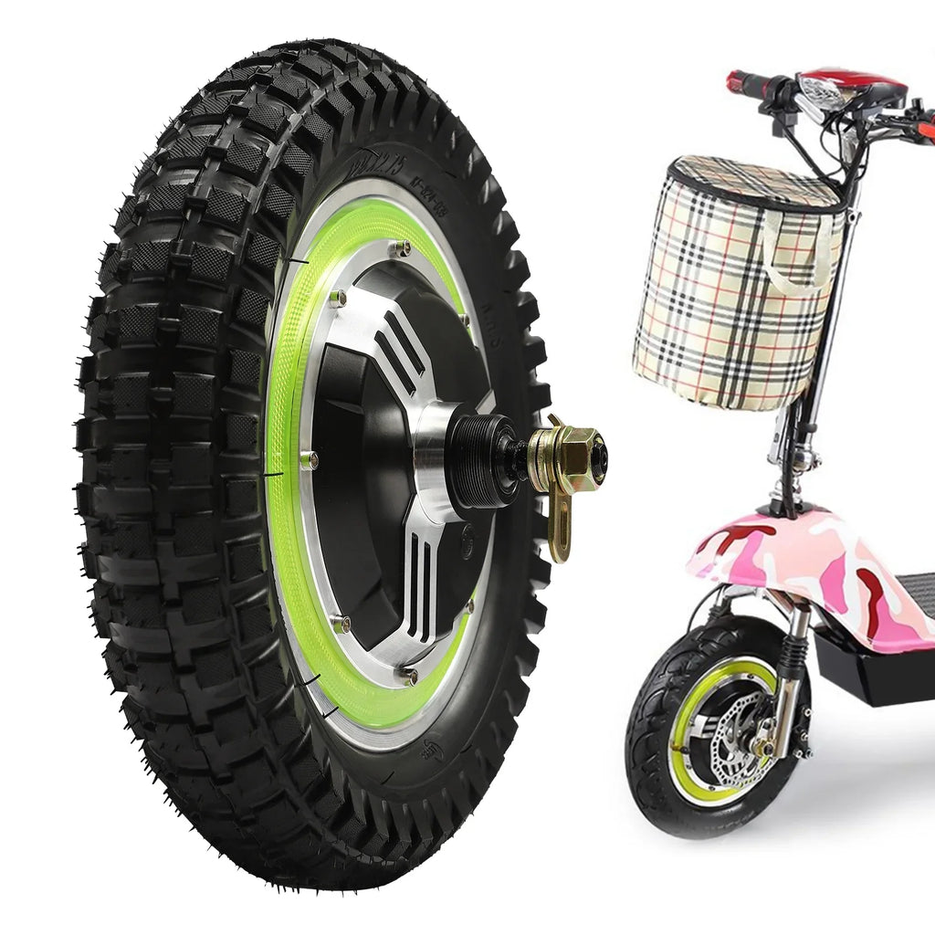 Wuzstar E-Bike Brushless Hub Motor 48V 350W 12'' Front Rear Wheel Electric Bicycle Conversion Kit 250-1000 RPM