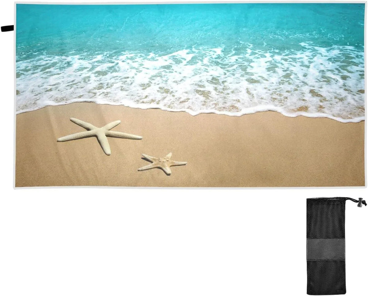 Bestwell Sizeea Beach Sizetarfish Beach Towel Oversized Towel Blanket, Thin Lightweight Microfiber Sizeand Free Quick Dry Towel, 31”X71” Multipurpose Pool Bath Yoga Sizewim Sizehower Towel