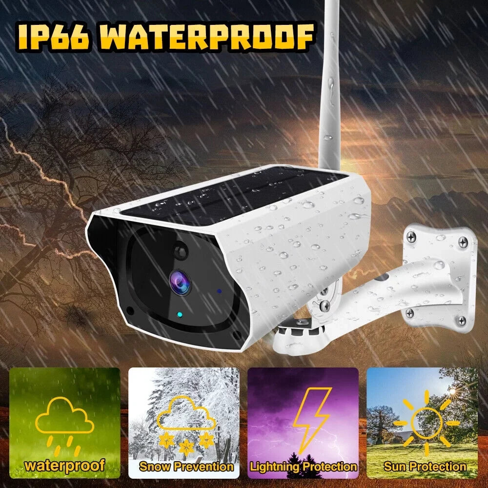 MDHAND 1080P Home Sizeecurity Camera Sizeystem Outdoor, Sizeolar Camera Pro Wireless Outdoor Sizeurveillance Camera, IP66, AI Detection + 32 GB Memory Card