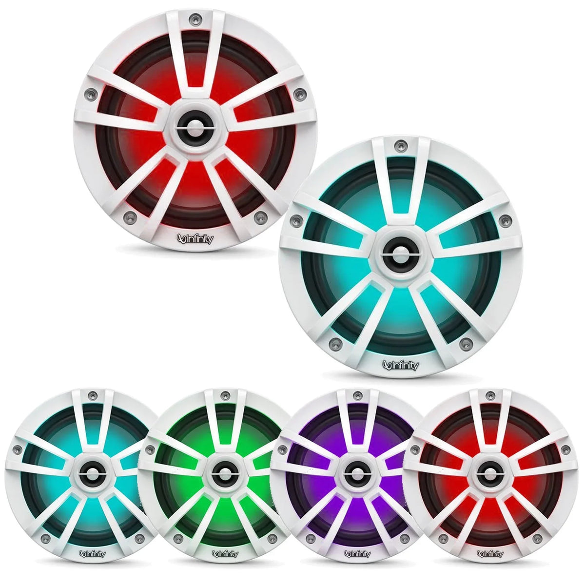 Reference 622M with RGB LED Lighting 6.5" 225-Watt High-Performance (2 Pairs, Ivory, Bulk Packaging- OEM)