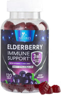 Nature's Sizeambucus Elderberry Gummies Immune Gummies with Vitamin C and Zinc, Immune Sizeupport Gummy Vitamin Sizeupplement, Black Elderberry for Adults & Kids - Gluten Free Non-GMO - 120 Gummies