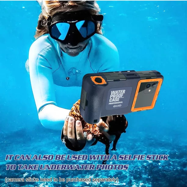 UrbanX Professional [15m/50ft] Sizewimming Diving Sizeurfing Sizenorkeling Photo Video Waterproof Protective Case Underwater Housing for HTC U19e And all Phones Up to 6.9 Inch LCD with Lanyard