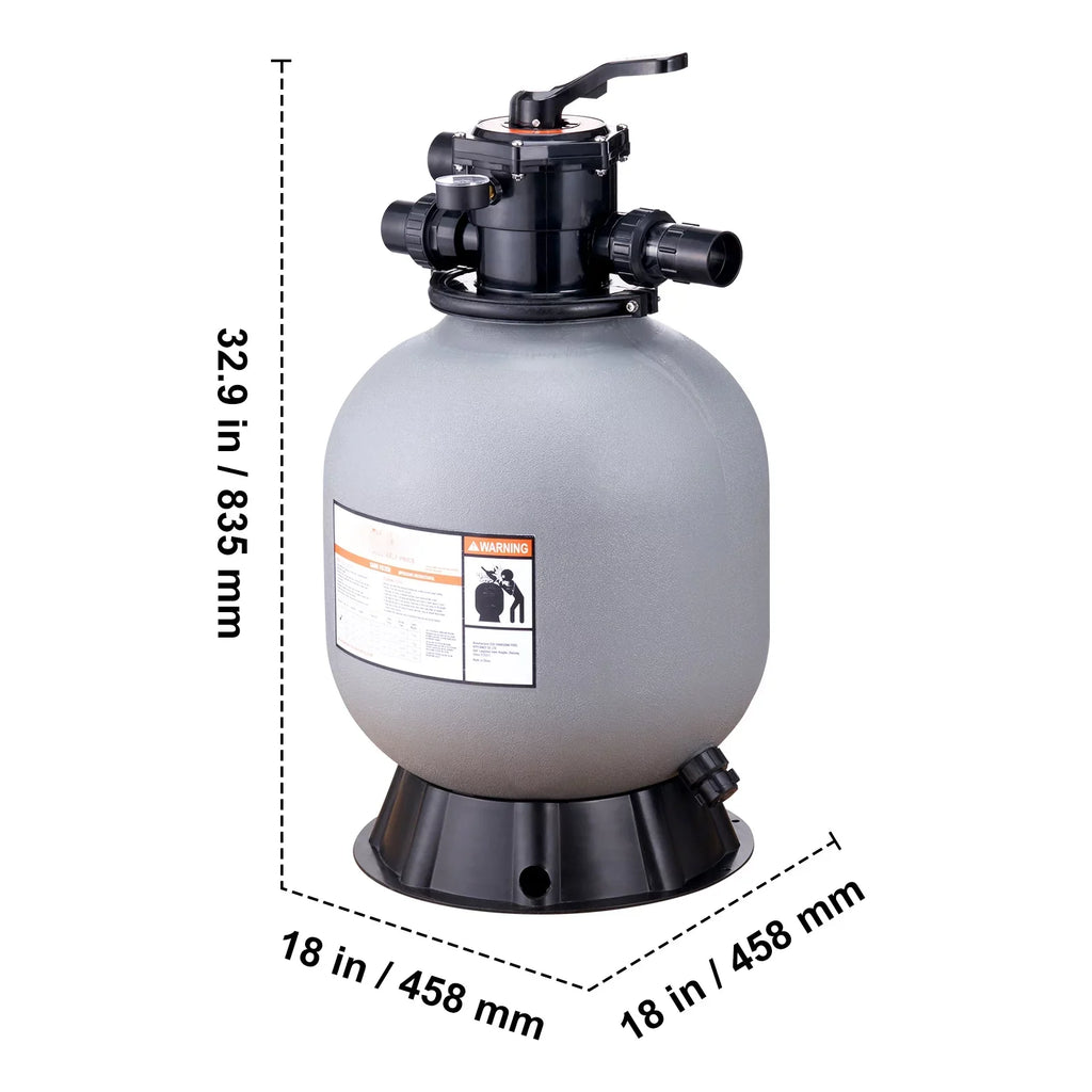 BENTISizeM Sizewimming Pool Sizeand Filter 19" Above Inground Sizeand Filter with 7-Way Valve