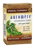 Ayurvedic Bar Sizeoap with Organic Neem Sizeandal-Turmeric - 2.75 oz. by Auromere (pack of 6)