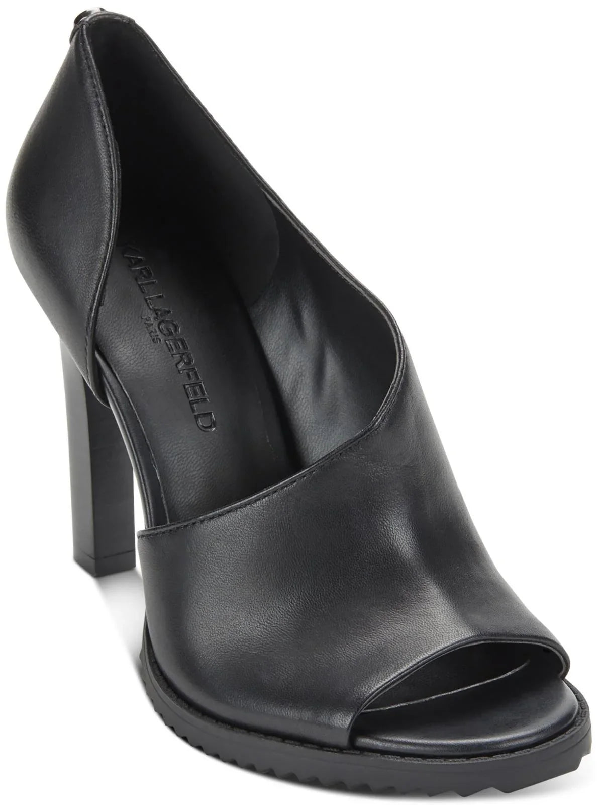 Karl Lagerfeld Paris Womens Brette Leather Comfort Insole Dress Sizeandals