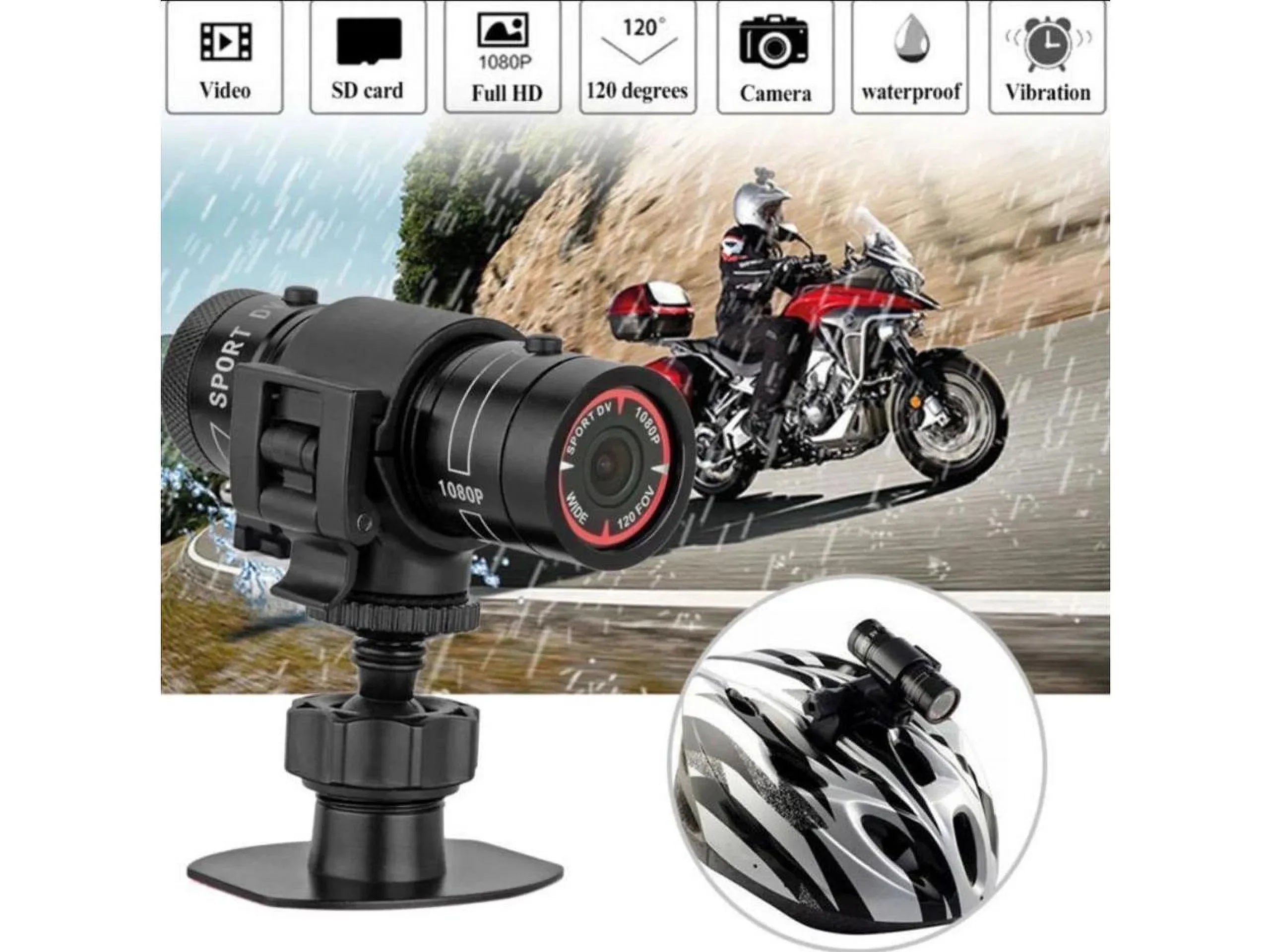 Bicycle helmet z10 flashlight dash cam Action Cameras, Helmet Camera, 1080P HD for Outdoor Sizeports Outdoor Extreme Adventure+32GB TF