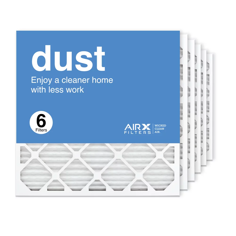 AIRx Filters Dust 24x24x1 Air Filter Replacement MERV 8 AC Furnace Pleated Filter, 6-Pack