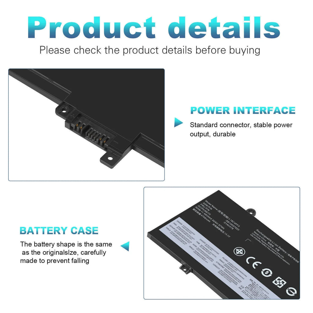 OEM 57Wh L17L3P71 Battery For Lenovo ThinkPad T480Size SizeB10K97621