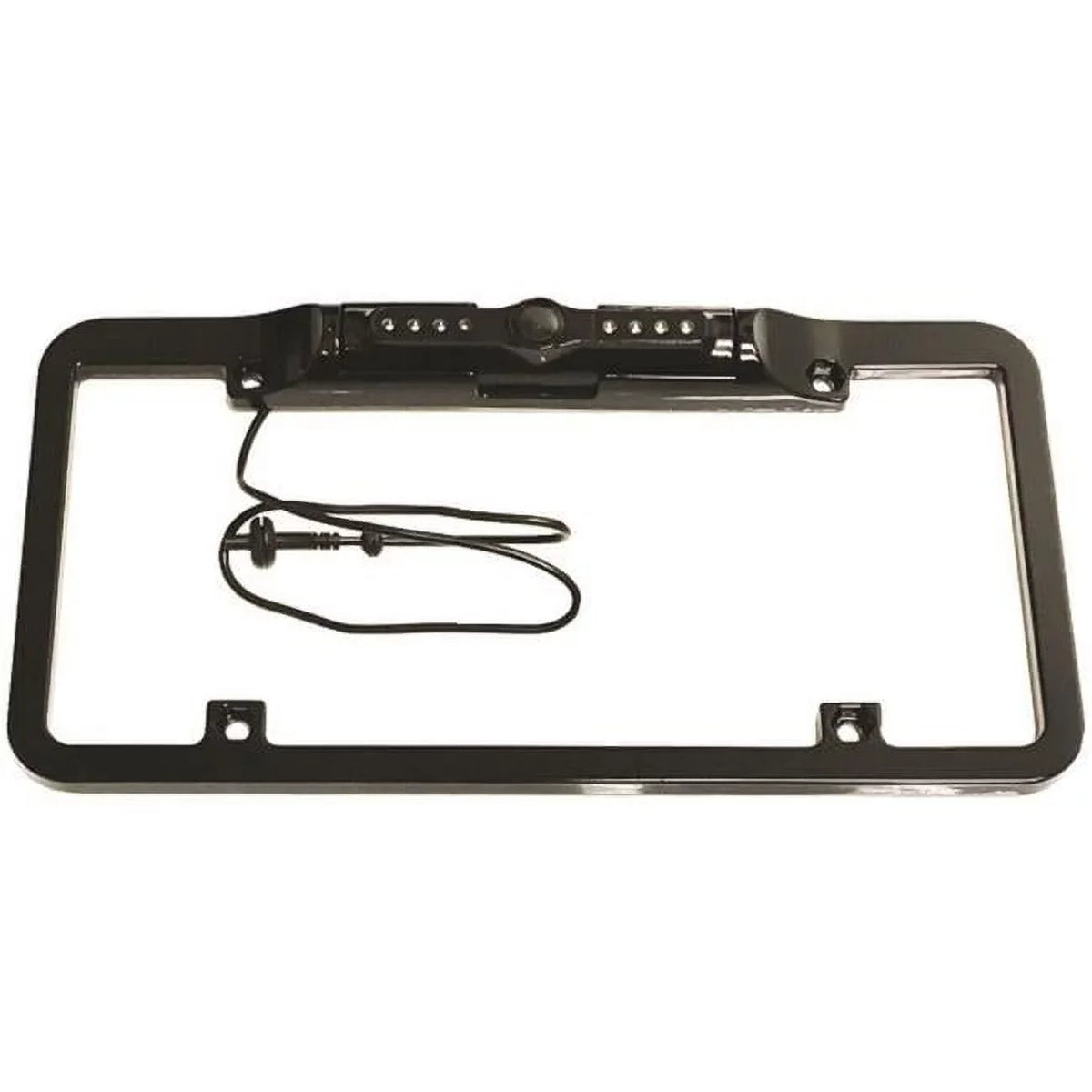 Full Frame License Plate Camera with Night Vision & Trajectory Parking Lines - Black