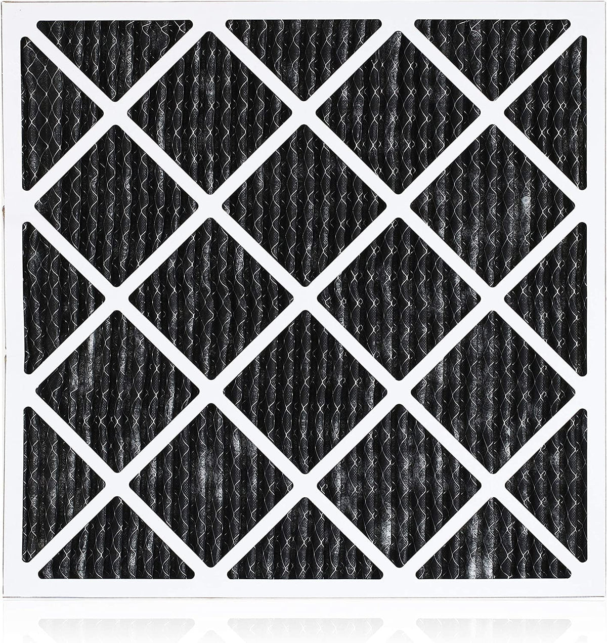 Filterbuy 24x25x1 MERV 8 Odor Eliminator Pleated HVAC AC Furnace Air Filters with Activated Carbon (5-Pack)