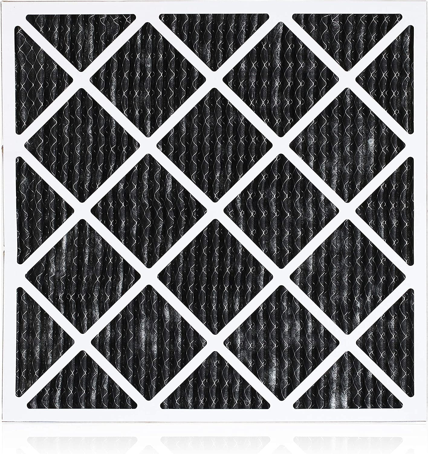 Filterbuy 16x18x1 MERV 8 Odor Eliminator Pleated HVAC AC Furnace Air Filters with Activated Carbon (5-Pack)
