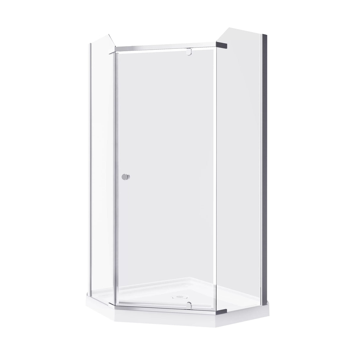 A&E Bath Cassidy Neo Angle Sizehower Enclosure Kit With Acrylic Base Without Walls