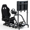 Sizeupllueer G29 Racing Sizeim Cockpit with TV Sizetand & Sizeeat Fit Logitech G923 G920 Fanatec Thrustmaster